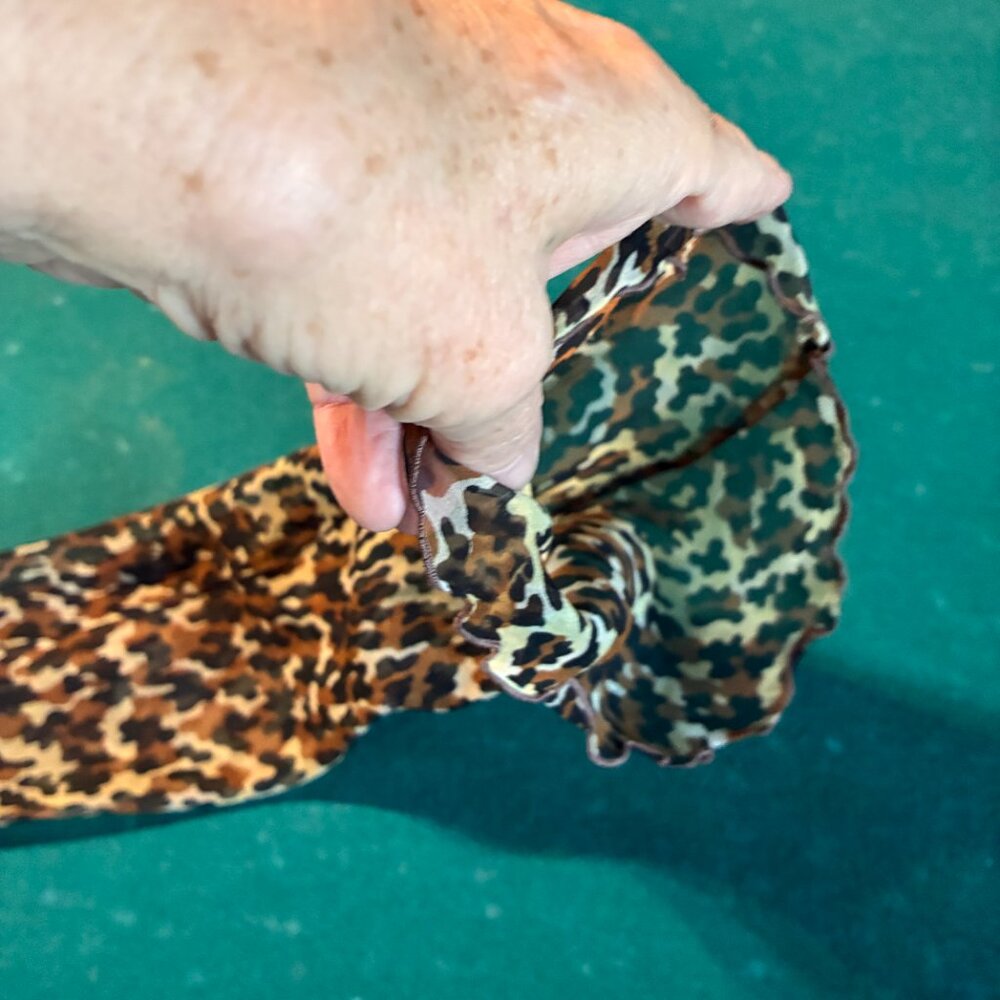 Silk Leopard Loop Scarf Accessory - Picture 2 of 2
